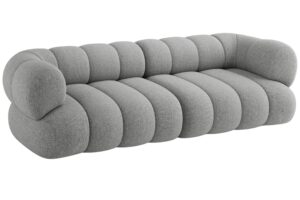 Cosmopolitan Design Šedá čtyřmístná pohovka Koge 240 cm