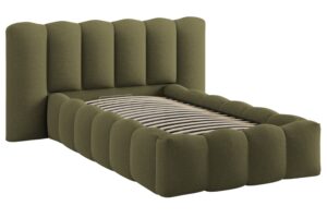 Micadoni Zelená postel Lupine 90 x 200 cm s úložným prostorem