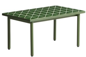 Kave Home Zelený zahradní stolek Maurina 81 x 51 cm