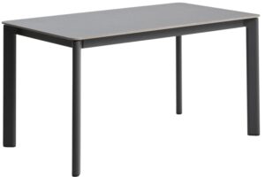 Kave Home Šedý zahradní stůl s keramickou deskou Anafi 140 x 80 cm