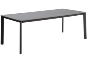 Kave Home Šedý zahradní stůl s keramickou deskou Anafi 220 x 100 cm