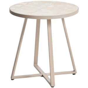 Kave Home Béžový zahradní stolek Tella Ø 45 cm
