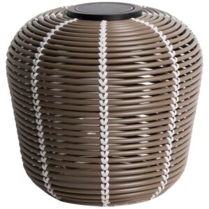 Kave Home Hnědá zahradní solární lampa Garoina Ø 35 cm