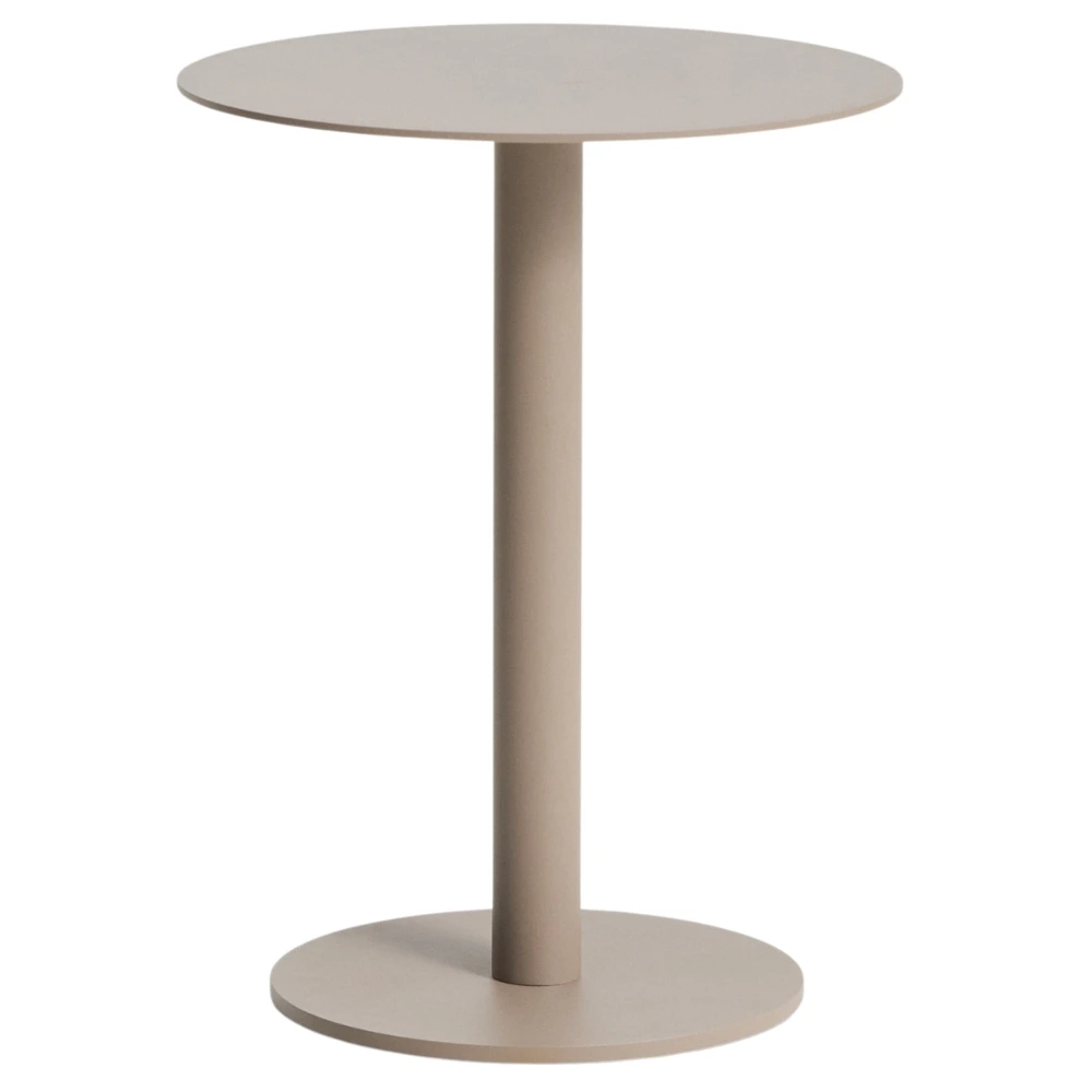 Kave Home Béžový hliníkový zahradní stolek Asinara ⌀ 40 cm
