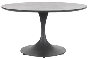 Bizzotto Šedý zahradní stůl Arnold Ø 120 cm s keramickou deskou