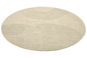 Bolia Krémově bílý vlněný kulatý koberec Zen 200 cm