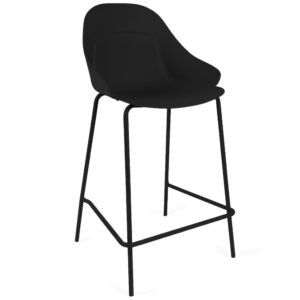 Somcasa Černá plastová barová židle Toby 95 cm
