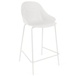 Somcasa Bílá plastová barová židle Toby 95 cm