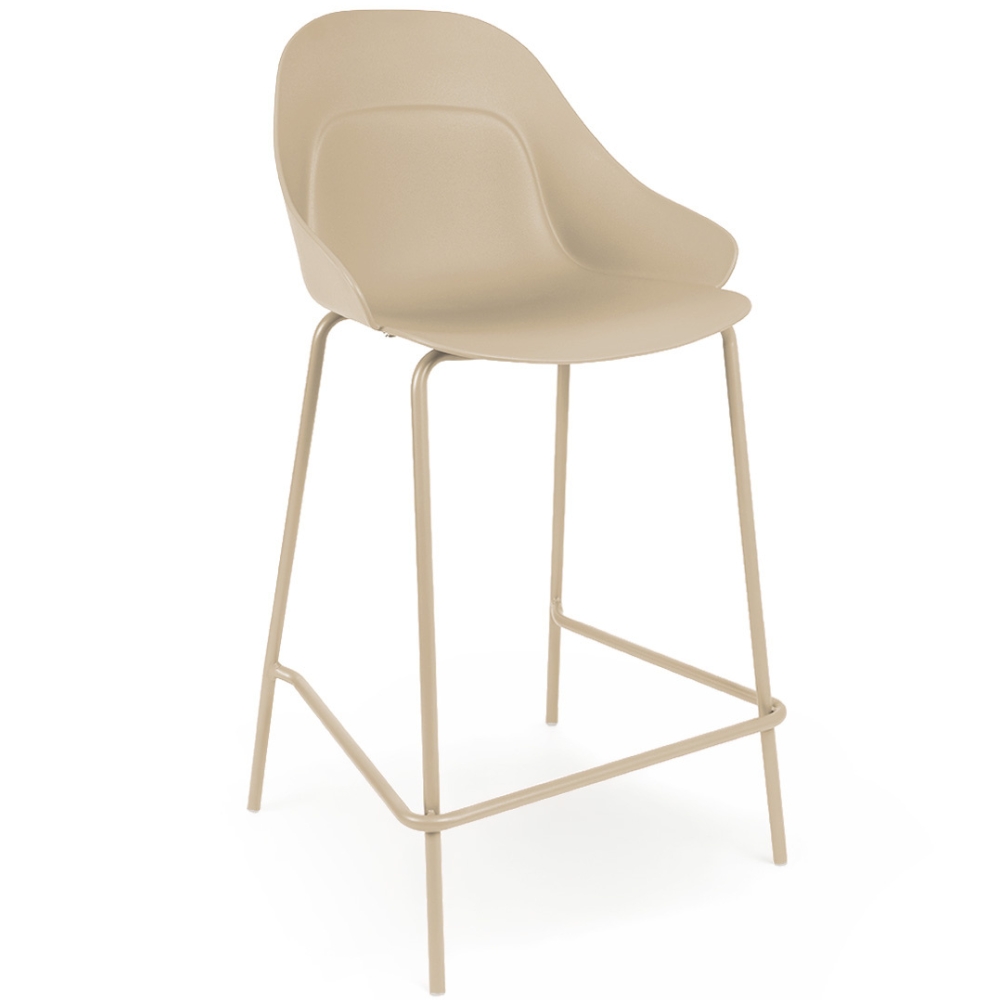 Somcasa Béžová plastová barová židle Toby 95 cm