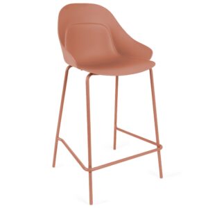Somcasa Terakotová plastová barová židle Toby 95 cm