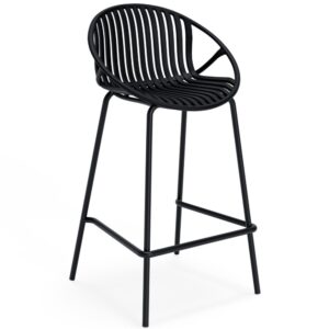 Somcasa Černá plastová barová židle Tristan 90 cm