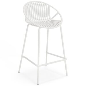 Somcasa Bílá plastová barová židle Tristan 90 cm