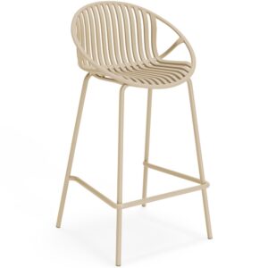 Somcasa Béžová plastová barová židle Tristan 90 cm