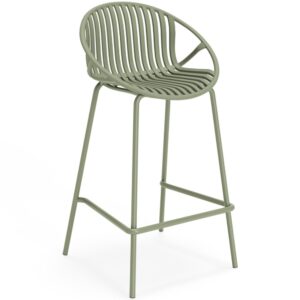 Somcasa Zelená plastová barová židle Tristan 90 cm