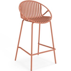 Somcasa Terakotová plastová barová židle Tristan 90 cm