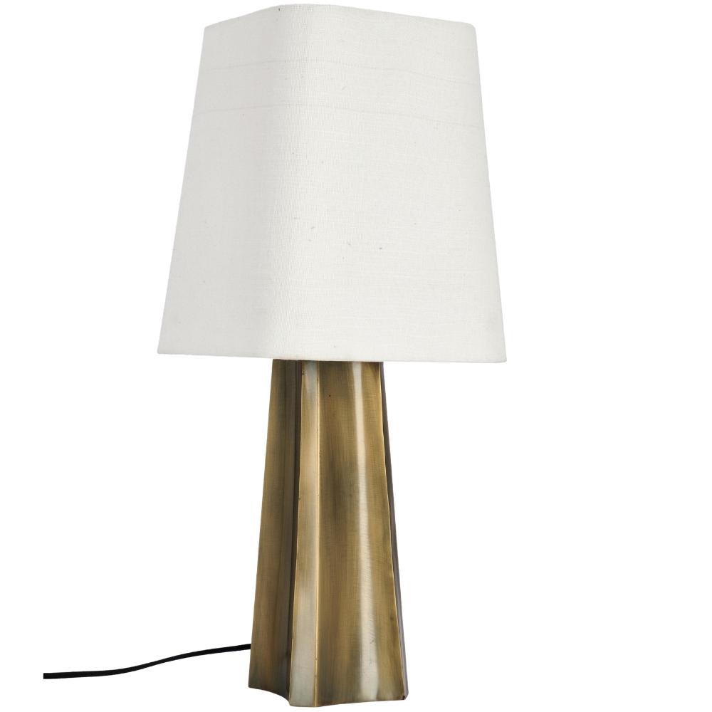Bizzotto Zlato-bílá stolní lampa Tripura 61 cm