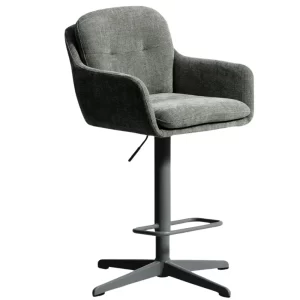 Kave Home Tmavě zelená otočná barová židle Lexa 65/85 cm