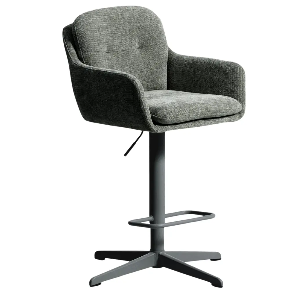 Kave Home Tmavě zelená otočná barová židle Lexa 65/85 cm